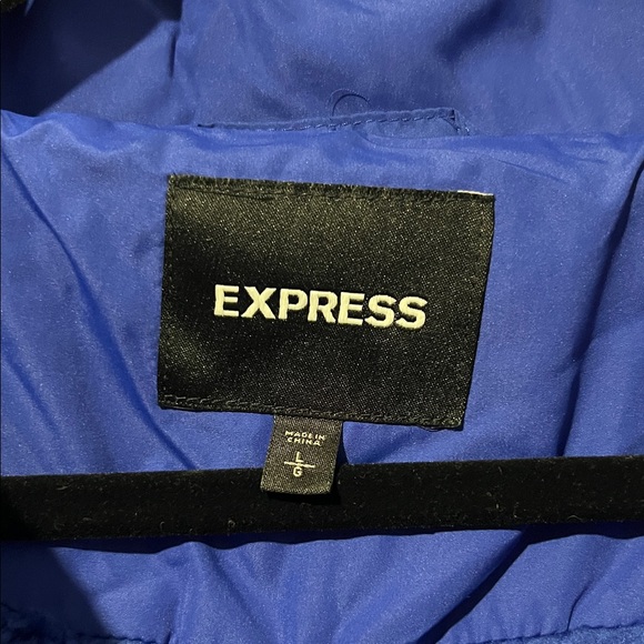 Express Royal Blue Quilted Jacket - Picture 2 of 2